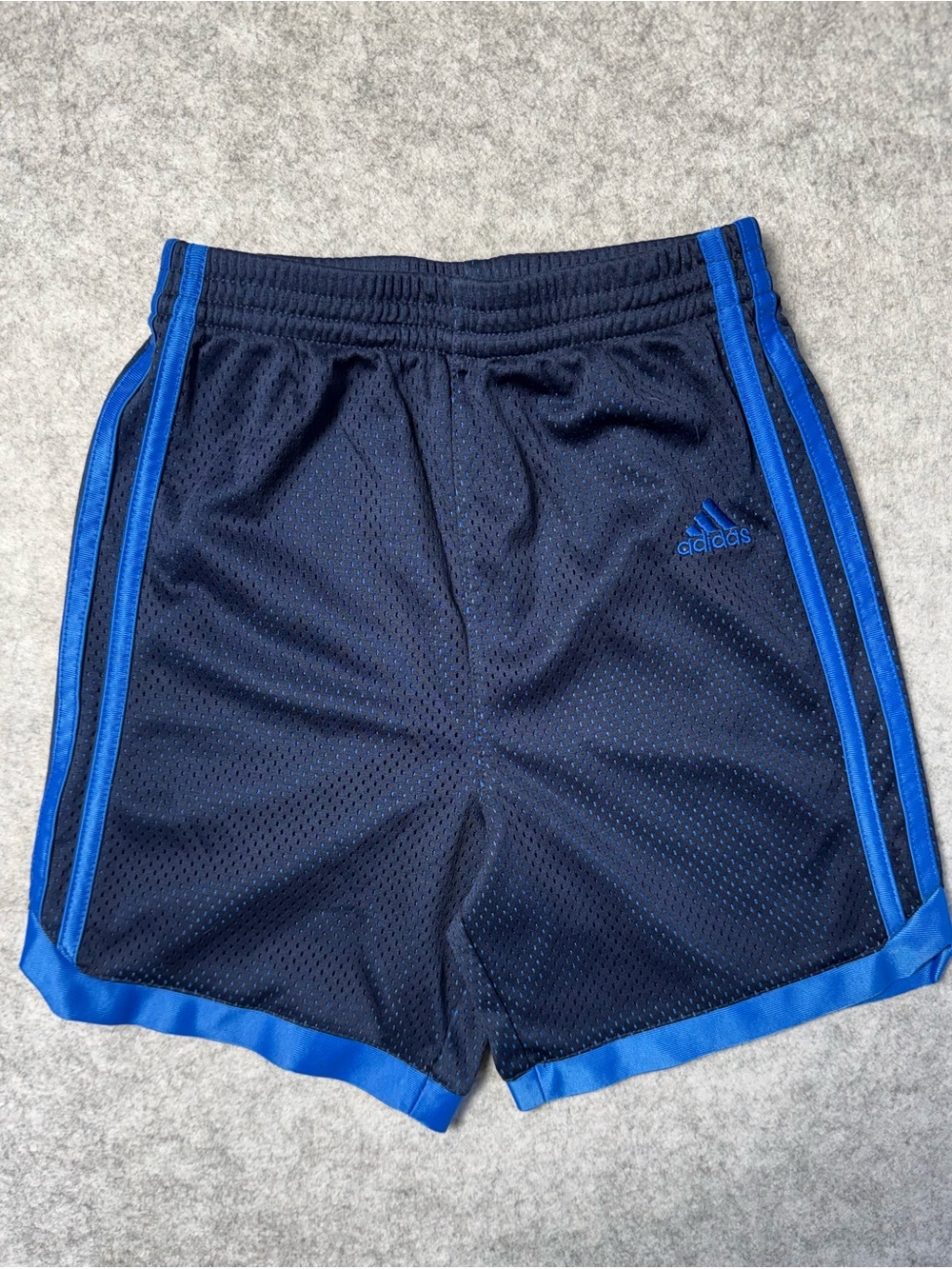 Adidas Navy Blue Shorts with Bright Blue Trim